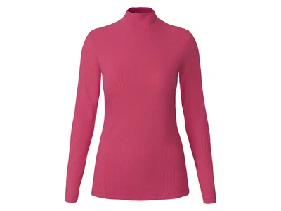 Гольф-водолазка в рубчик для женщины Esmara LYCRA® 428044 S Розовый