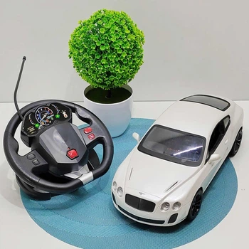 Машинка на радиоуправлении Bentley резиновые колеса свет масштаб 1:14 Белая (2048A)