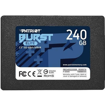 SSD Диск Patriot Burst Elite 240GB 2.5 7mm SATAIII TLC 3D (PBE240GS25SSDR) Черный