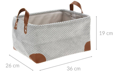 Koszyk do przechowywania Home Collection jasnoszary 36 x 26 x 19 cm(5902973432107)