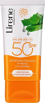Солнцезащитная эмульсия для лица с алоэ вера - Lirene Sun Care Emulsion SPF 50 50ml (1071964-139974)