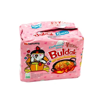 Локшина рамен дуже гостра Samyang Buldak Carbonara 130 грам (упаковка із 5 шт)