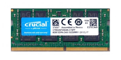 Оперативная память для ноутбука Crucial DDR4 8GB 2400MHz SO-DIMM PC4-2400T (CT8G4SFD824A.C16FF)