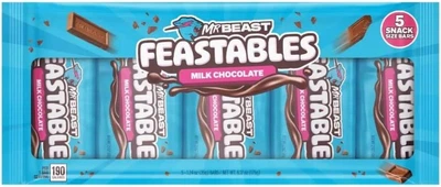 Набор молочного шоколада Feastables Mr Beast Milk Chocolate Bar 5шт по 35 г