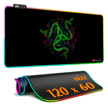 Геймерський коврик для миші SKY (GMS-WT 12060/129) RAZER / RGB підсвічування / 120x60 см