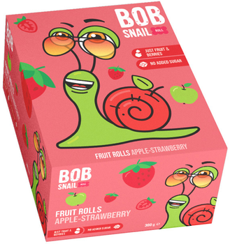 Упаковка натуральних цукерок Bob Snail Яблучно-Полуничні 10 г х 30 шт (4820219345022)