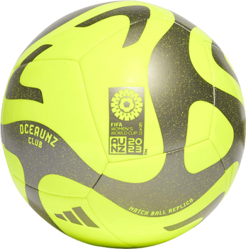 Piłka nożna Adidas Teamwear Oceaunz Club Ball HZ6932 rozmiar №5 Żółto-szara (4065432819527)