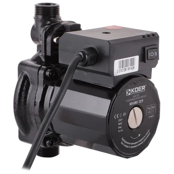Насос підвищення тиску KOER з мокрим ротором KP.GRS 12/9 120Вт 1.9м³/г Hmax 9м 3/4" (KP2760)