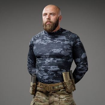 Рашгард тактичний Raptor Ukrarmor Rashguard Dark Multicam. Slim fit, polyester S