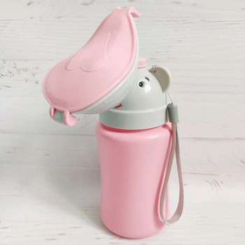 Дорожній дитячий пісуар Leluno Travel Urinal Potty портативний туалет для дівчинки Рожевий (FON002)