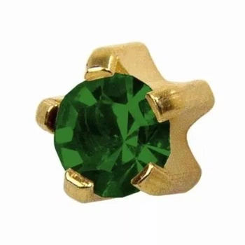 Стерильные серьги-иглы Studex для прокола ушей пистолетом M-105 Emerald 2 мм (пара)