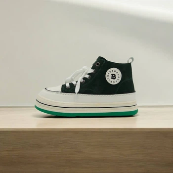 Демисезонные кеды-ботинки для детей Bessky Бело-зеленый (B2652 white-green (35 (22,8 см))
