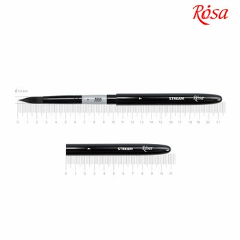 Кисточка для рисования Rosa Синтетика круглая, TRAVEL BRUSH, STREAM 158, № 7 (4823098530053)