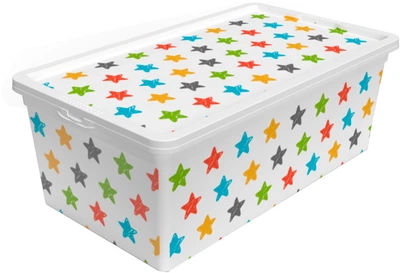 Контейнер для зберігання з кришкою Qutu Trend Box Colored Star 5 л (TREND BOX с/к COLORED STAR 5л.)