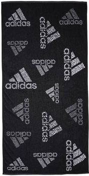 Рушник Adidas Branded Must-Have спортивний 50 x 100 см Чорно-білий (4066752780887)