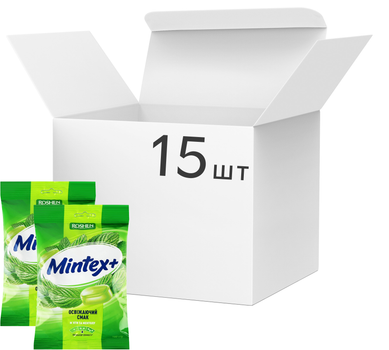 Упаковка карамелі Roshen Mintex+ зі смаком м'яти ВКФ 140 г х 15 шт (4823077641046)