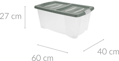 Pojemnik Storage solutions na kółkach zielony 39 l (5902973430059)