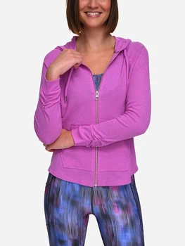 Толстовка на блискавці з капюшоном жіноча Calvin Klein 798152715 2XL Бузкова (1159811225)