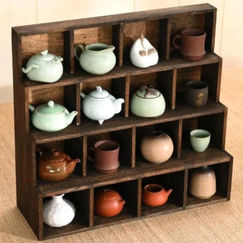 Полка для кружек из дерева Кахари капучино (СДК-008009)