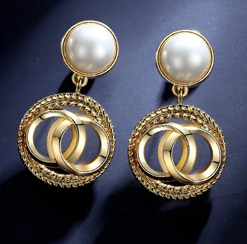 Серьги женские золотистые код 2342 4721363