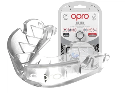 Капа OPRO Silver доросла прозора (Silver_Clear)
