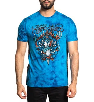 Футболка Affliction Poison Revenge Tee Blue Jay Dark Blue Crystal Wash (A26228-BJCS-M)