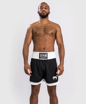 Боксерские шорты Venum Classic Boxing Shorts Black White (VENUM-05167-108-XL)
