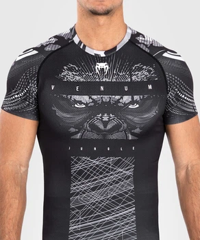 Рашгард Venum Gorilla Jungle Rashguard Short Sleeves Black White (VENUM-05077-108-M)
