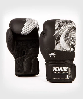 Боксерські рукавиці Venum YKZ21 Boxing Gloves Black Silver (VENUM-04333-114-8oz)