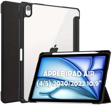 Чехол для планшета Apple iPad Air (4/5) 2020/2022 10.9" BeCover Soft Edge TPU Black с креплением Apple Pencil (BC_711696)