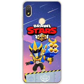 Силиконовый Чехол с Картинкой для Tecno Pop 3 Принт (Бравл Старс Брок, Brawl Stars Brock) (44375-ysm022)