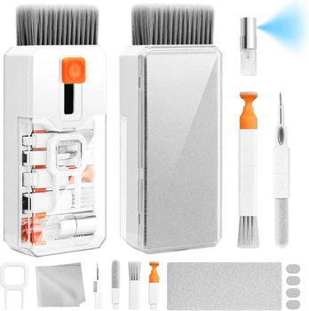 Набор Ordilend 10 в 1 Kit для чистки клавиатуры ПК, ноутбука, телефона, камеры и прочего. Белый