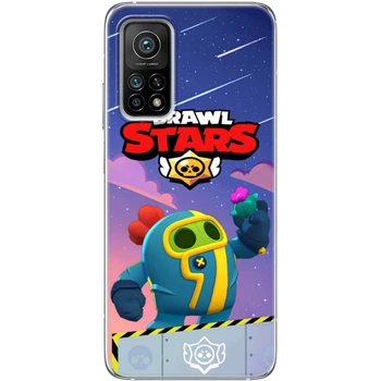 Силіконовий Чохол з Картинкою для Xiaomi Mi 10T Принт (Бравл Старс Спайк, Brawl Stars Spike) (41069-ysm023)