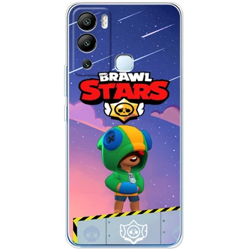 Силиконовый Чехол с Картинкой для Infinix Hot 12i Принт (Бравл Старс Леон, Brawl Stars Leon) (45087-ysm025)