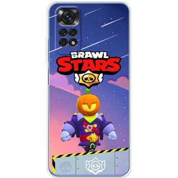Силиконовый Чехол с Картинкой для Xiaomi Redmi Note 11 Принт (Бравл Старс Сту, Brawl Stars Stu) (44124-ysm026)