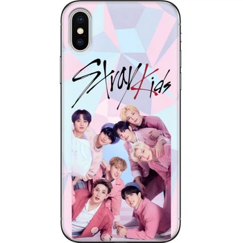Силиконовый Чехол с Картинкой для IPhone X Принт (Stray Kids Boy Band, Стрей Кидс) (32139-ysm027)