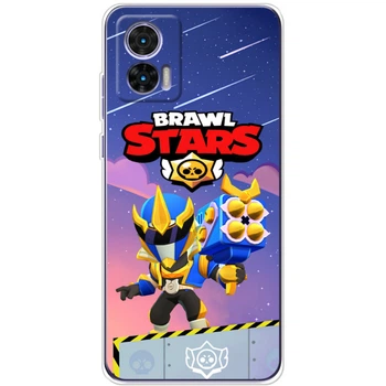 Силиконовый Чехол с Картинкой для Motorola Edge 30 Neo Принт (Бравл Старс Брок, Brawl Stars Brock) (47758-ysm022)