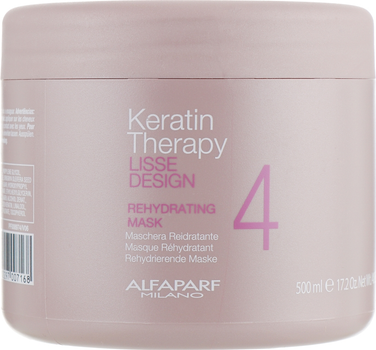 Зволожуюча маска для волосся Alfaparf Lisse Design Keratin Therapy 500 мл (8022297141398)