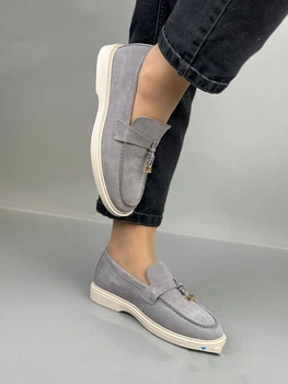 Мокасины LONZA 18068-3 grey Серый 38 24,5см