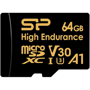 Карта памяти microSD 64Gb Silicon Power Gold Endurance C10 A1 UHS-I + SD adapter (SP064GBSTXDV3V1HSP)