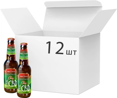 Упаковка напитка безалкогольного Mikki Brew CBD Комбуча Cherry 0.35 л х 12 шт (14820183002454)
