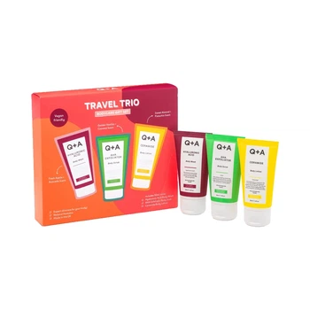 Подарочный набор Q+A Travel Trio для ухода за кожей в дорожном формате