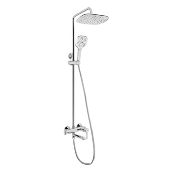 Душова система для ванни Qtap Grand на три споживача (з виливом) QTGRACRM1004 Chrome