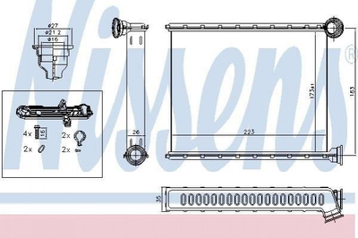 Радиатор печки NISSENS 72962 Peugeot 508 6448W9