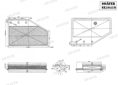 Повітряний фільтр SHAFER SX10419 23430313, A3210C