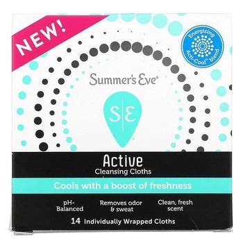 Серветки для інтимної гігієни Summer's Eve Sheer Floral суміш Acti-Cool Освіжаюча свіжість 14 шт
