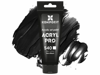 Акрилова фарба художня Acryl PRO ART Kompozit 75 мл (540 марс чорний)