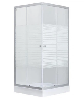 Lidz 4мм фиксированное стекло с рисунком Linie WIEŻAK SC90x90.LOW.L