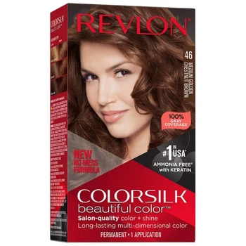 Фарба для волосся Revlon ColorSilk Beautiful Color - 46 Medium Golden Chestnut Brown-150мл.