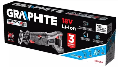 Пила шабельна акумуляторна Graphite Energy+ 18V 58G096 без акумулятора та зарядного пристрою (5902062065421)